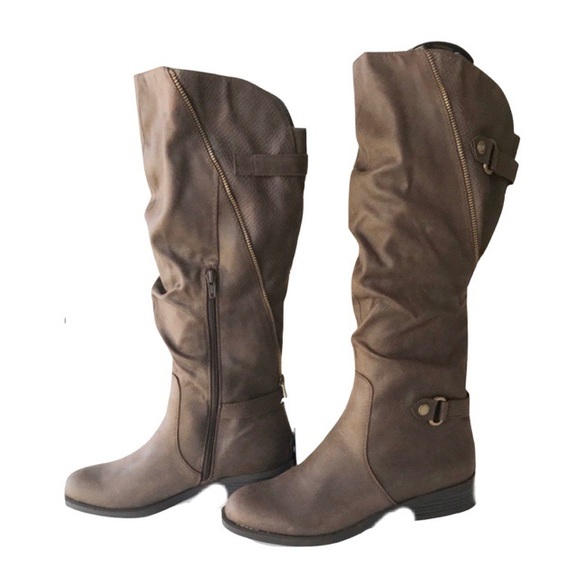 Leto Slouchy Flat Knee-High Riding Boots - Picture 2 of 7